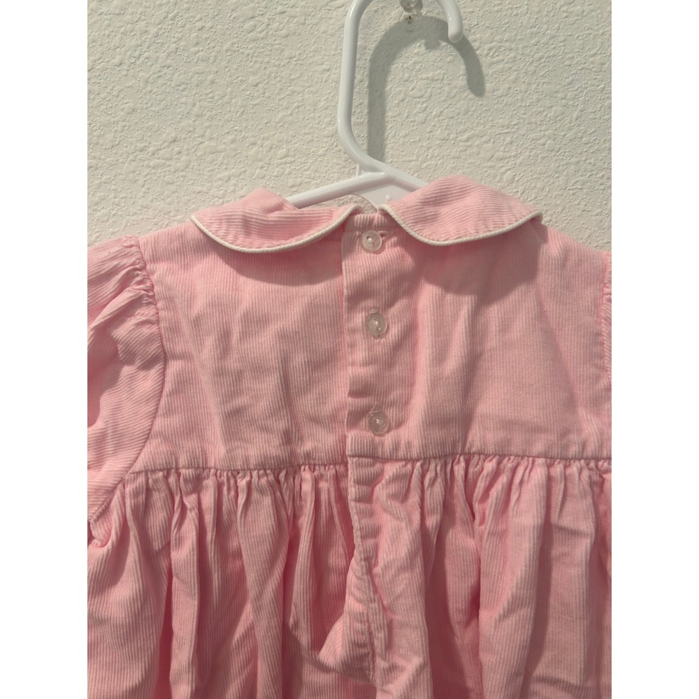 Petit Ami Pink Corduroy Baby Dress Peter Pan Collar 6 Months - Picture 6 of 6